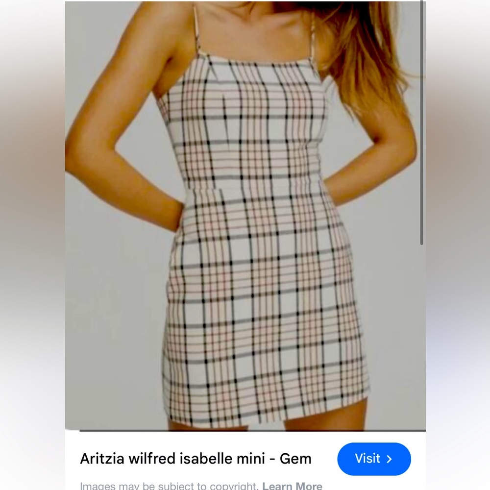 Clearance! Aritzia Wilfred Check mini dress